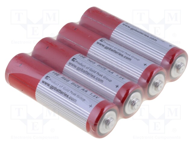 BAT-R6-GP.jpg AA 1.5V ZINC-CARBON BATTERY 4PCS - Image 1