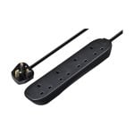 Masterplug BFG210NB 4-Socket UK Extension Lead, 2 m, 13A, Black