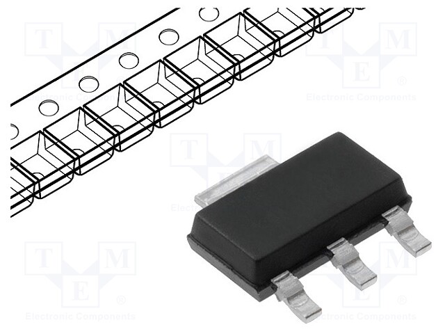 BSP135H6327XT.jpg BSP135H6327XTS N-MOSFET 600V 0.12A 1.8W - Image 1