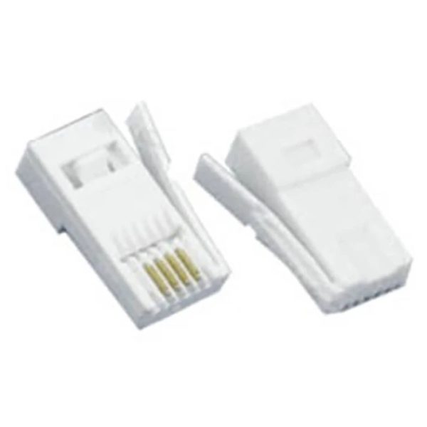 YH-UK 6P4C UK Type Telephone Plugs, Pack of 50
