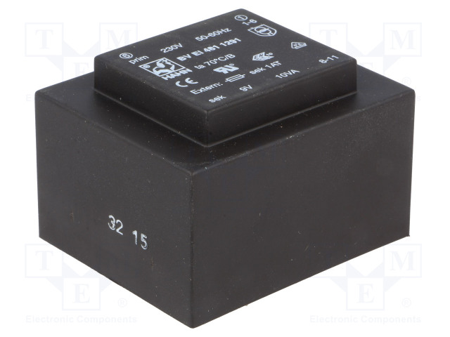 BVEI4811291.jpg 10VA 230VAC 9V 1111mA Transformer encapsulated PCB - Image 1