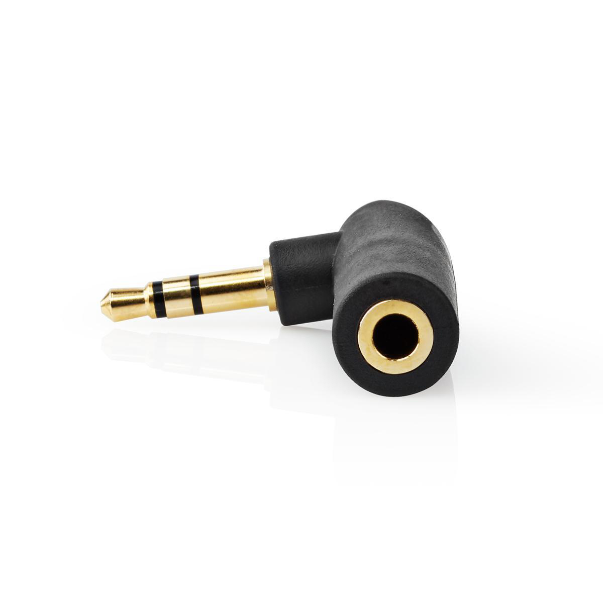 CABW22975AT.jpg Stereo Audio Adapter 3.5 mm Male - 3.5 mm Female 90° Angled 3-Pole Anthracite - Image 1