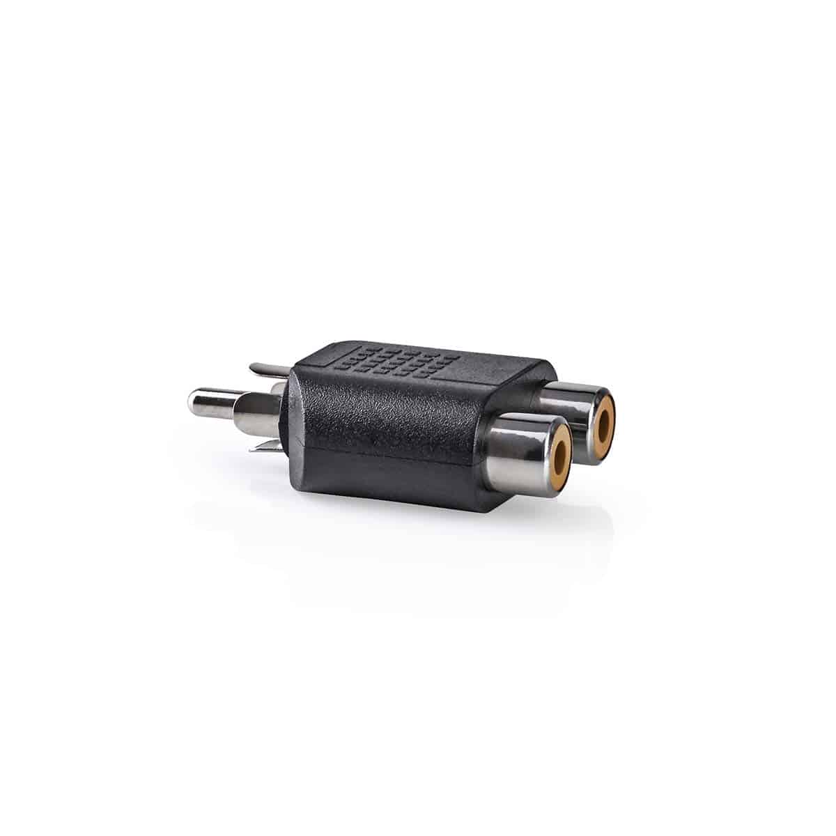 CAGB24940BK.jpg Subwoofer Adapter RCA Male - 2x RCA Female Black - Image 1