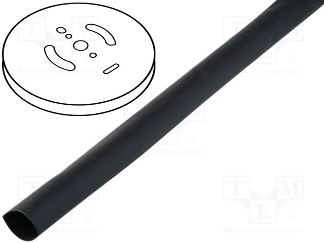 CB-HFT3-3X-BK-1M.jpg Heat shrink sleeve 3mm black x1m - Image 1