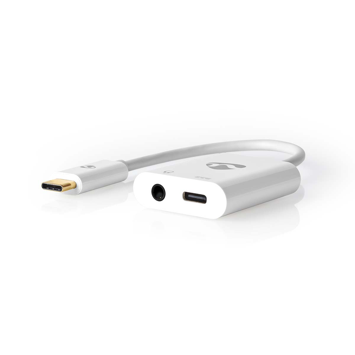 CCBW65955WT015.jpg USB-C Adapter USB-C Male - 3.5 mm Female + USB-C Female 0.15m White - Image 1