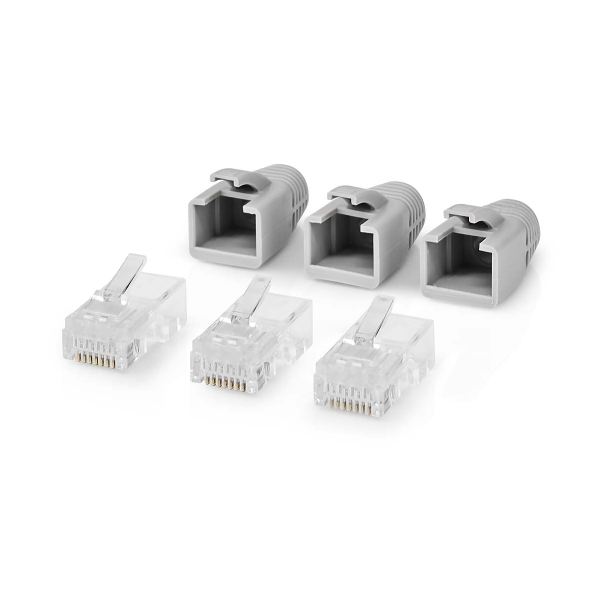 CCBW89360GY.jpg RJ45 UTP CAT6 Conn.Through Solid/Stran. Straight X10 pcs PVC - Image 1