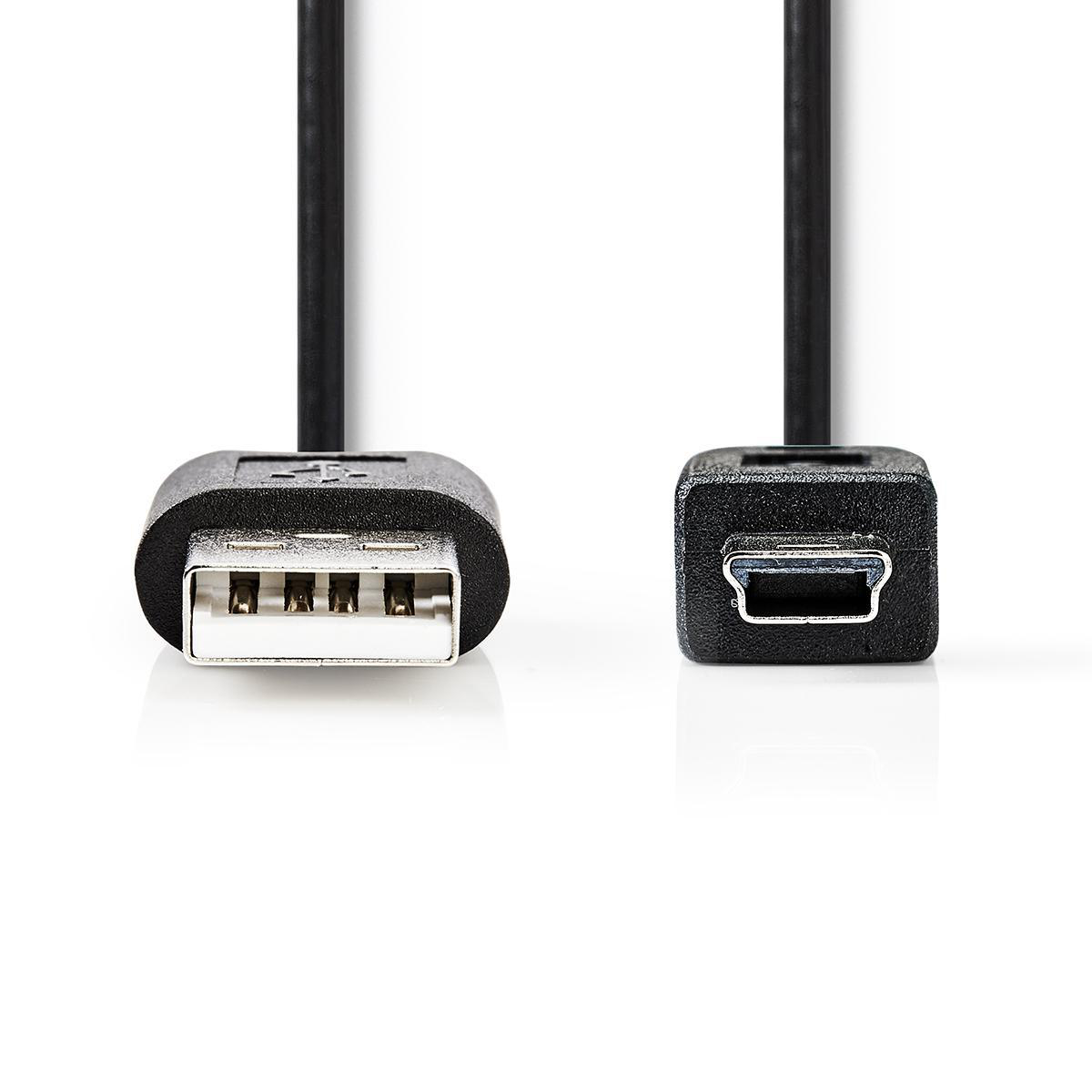 CCGT60300BK10.jpg USB 2.0 Cable A Male - Mini 5-Pin Male 1.0m Black - Image 1