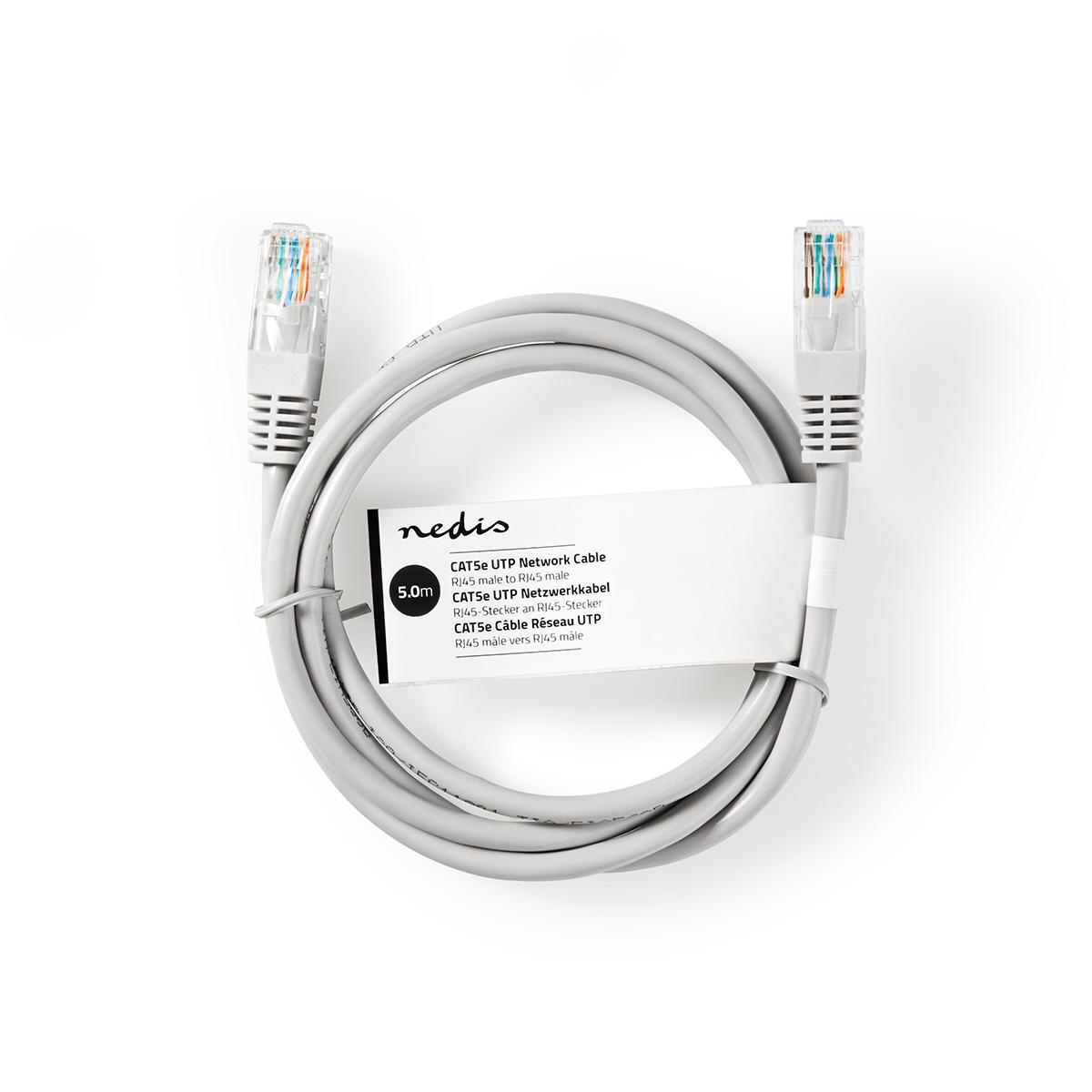 CCGT85100GY50.jpg Network Cable CAT5e UTP RJ45 Male RJ45 Male 5.0 m Grey - Image 1