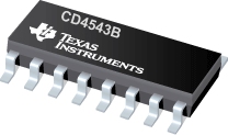 CD4543.jpg CD4543 IC BCD TO 7 segment, decoder,display driver. - Image 1