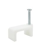 CHF-5MM Flat Cable Clips, 5 mm, White, Pack of 100