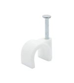CHR-6MM Round Cable Clips, 6 mm, White