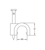 CHR-6MM Round Cable Clips, 6 mm, White - Image 2