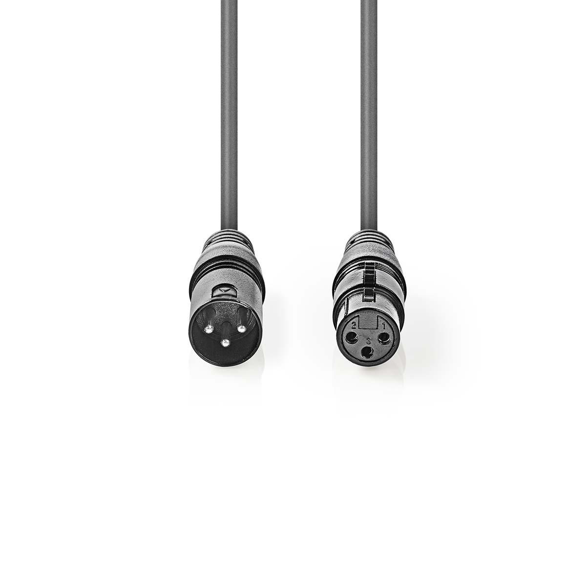 COTH15010GY50.jpg XLR Audio Cable XLR 3-Pin Male - Female 5m Grey - Image 1