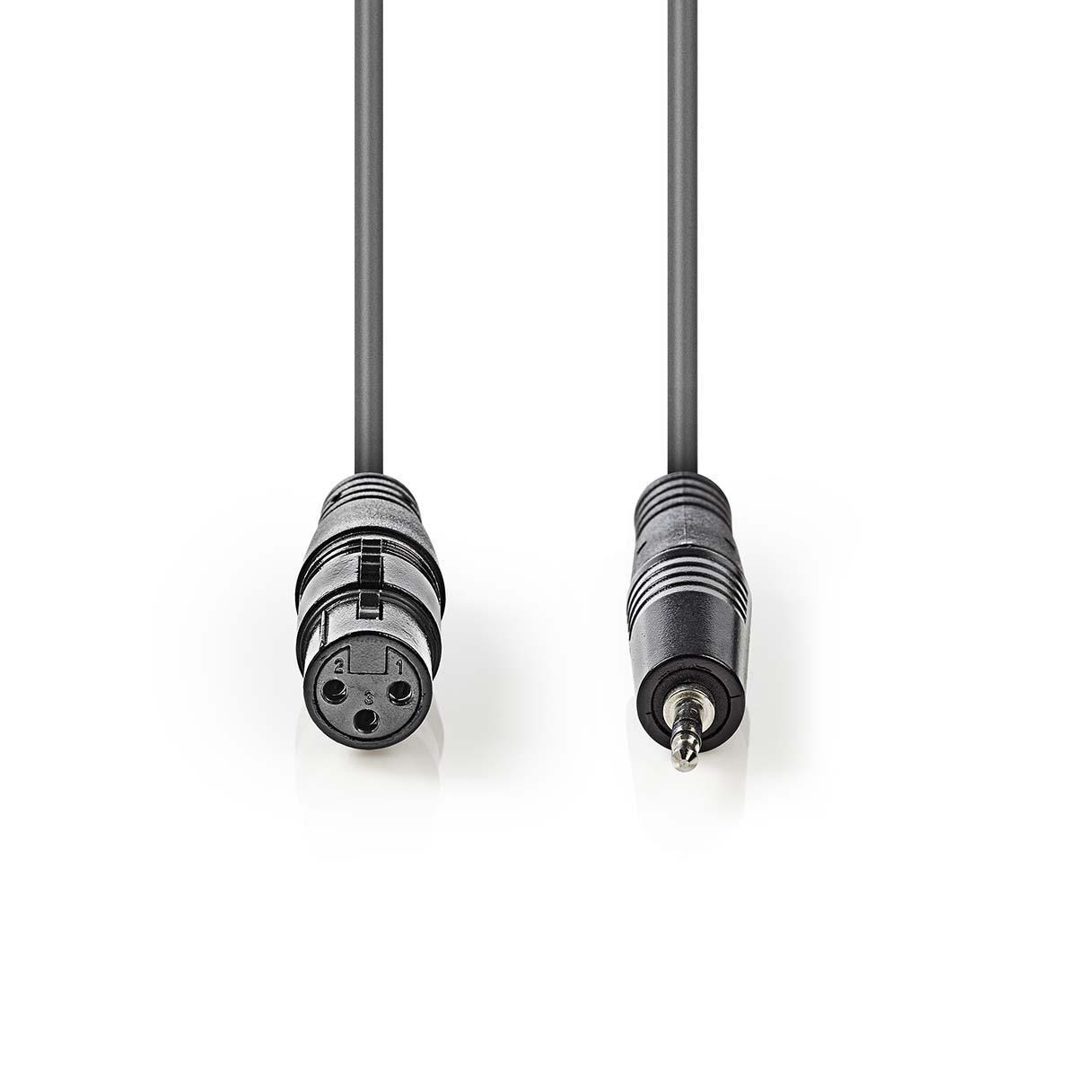 COTH15320GY10.jpg Balanced XLR Audio Cable XLR 3-Pin Female - 3.5 mm Male 1.0 m Grey - Image 1