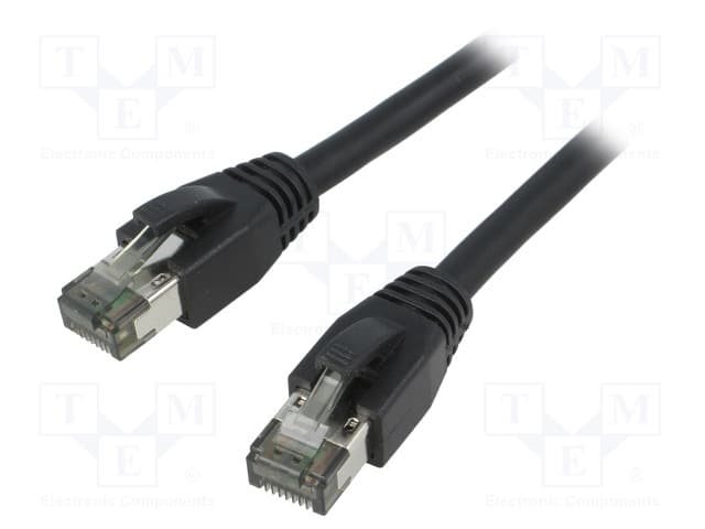 CQ8033S.jpg CAT 8.1 Patch cord S/FTP stranded Cu LSZH black 1m 26AWG - Image 1