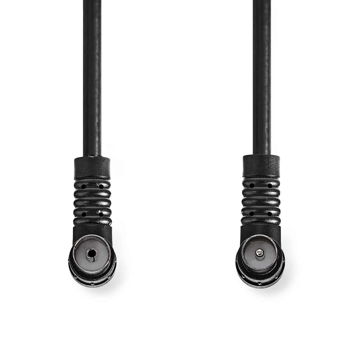 CSGP40120BK15.jpg Coax Cable 120dB IEC Coax Male Angled - IEC Coax Female Angled 1.5m Black - Image 1