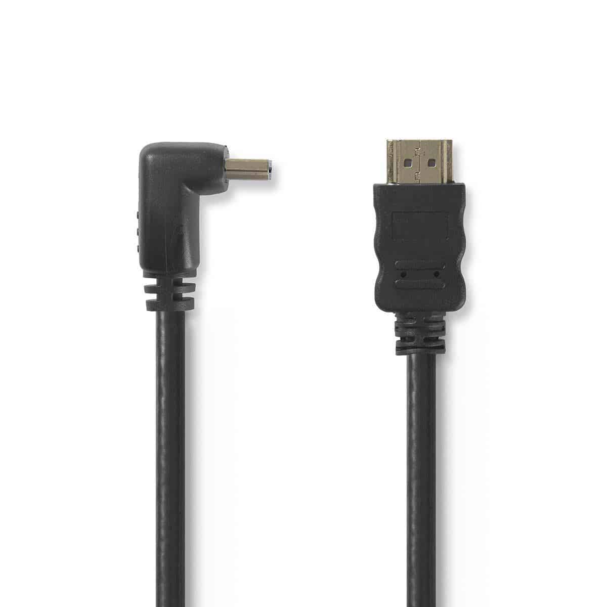 CVGP34200BK15.jpg High Speed HDMI Cable with Ethernet HDMI Connector - HDMI Connector 90° Angled 1.5m - Image 1