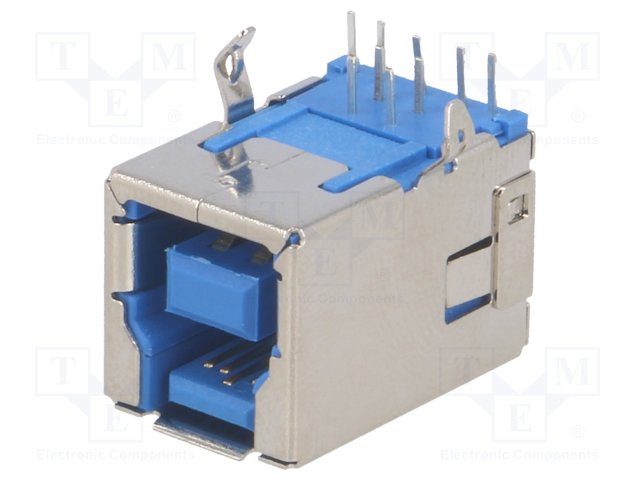 DS1099-02-LN0.jpg Socket USB B on PCBs angled 90° USB 3.0 gold-plated - Image 1