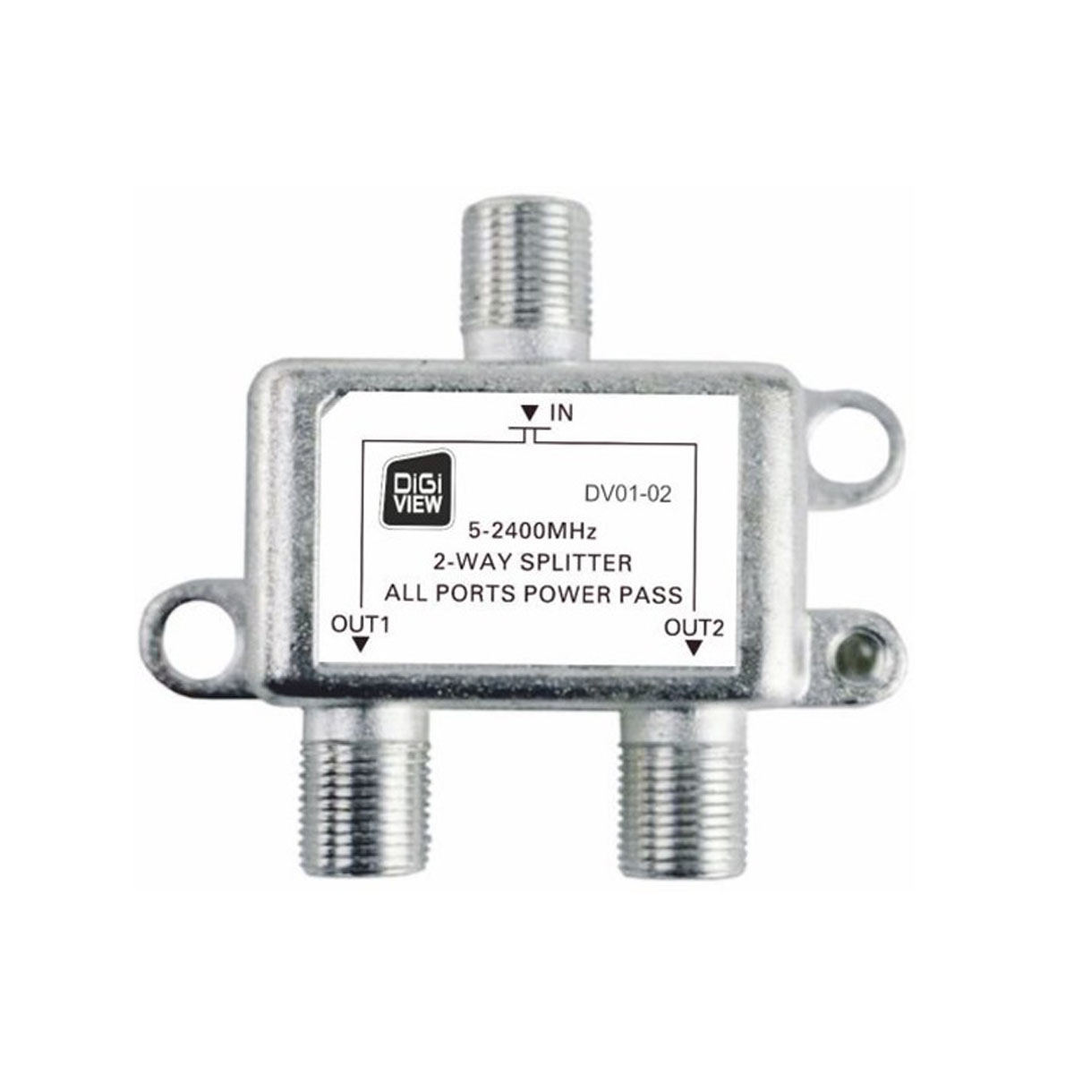 DV01-02.jpg 2 WAY INDOOR SPLITTER POWER PASS 5-2400MHZ - Image 1