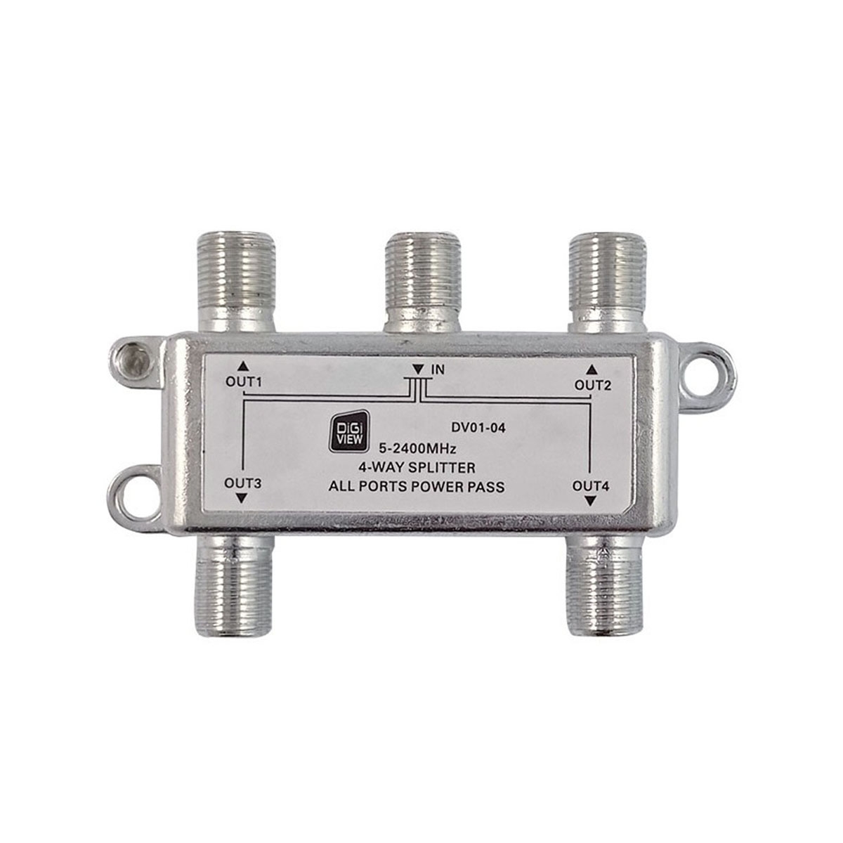 DV01-04.jpg 4 WAY INDOOR ANTENNA SPLITTER - Image 1