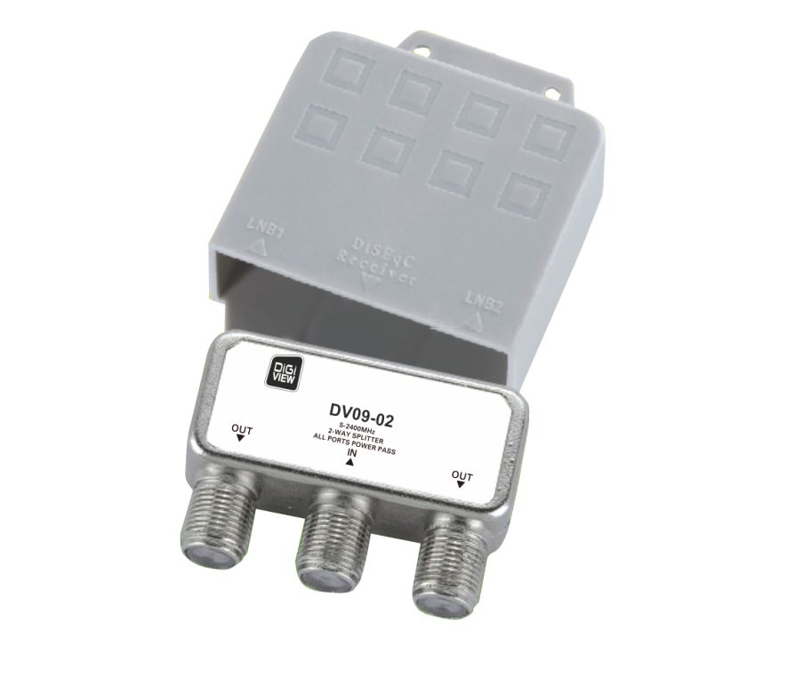 DV09-02.jpg 2 WAY OUTDOOR SPLITTER POWER PASS 5-2400MHz - Image 1