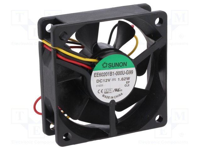 EE60201B1-G99.jpg DC 12V 60X60X20mm fan ball bearing - Image 1
