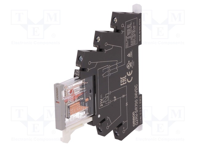 G2RVSR70024DC.jpg INTREFACE RELAY 24V COIL 6A /250V 6A/30VDC - Image 1