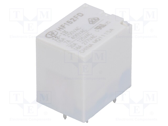 HF152FD-012-1H.jpg 12VDC COIL 20A /125V 20A ELECTR. RELAY - Image 1