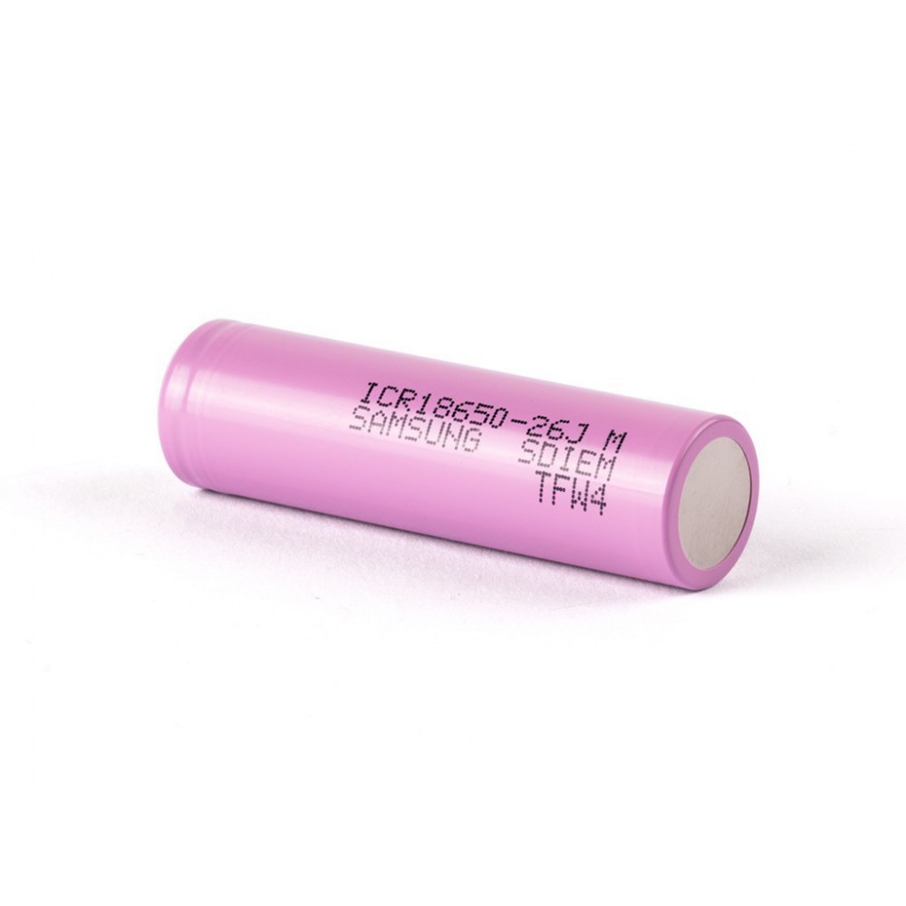 ICR18650-26J.jpg ICR 18650-2600MAH SAMSUNG 5.2A li-on rec.battery - Image 1