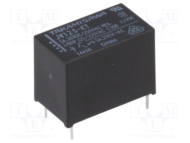 JV-12S-KT.jpg RELAY ELECTR. Ucoil 12VDC 5A/250VAC 5A/30VDC - Image 1
