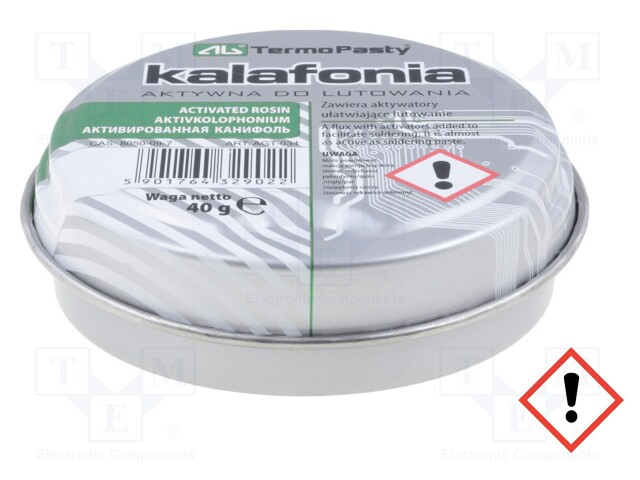 KALAFONIA-35.jpg AGT-034 ROSIN BASE FLUX NO CLEAN 40gr - Image 1