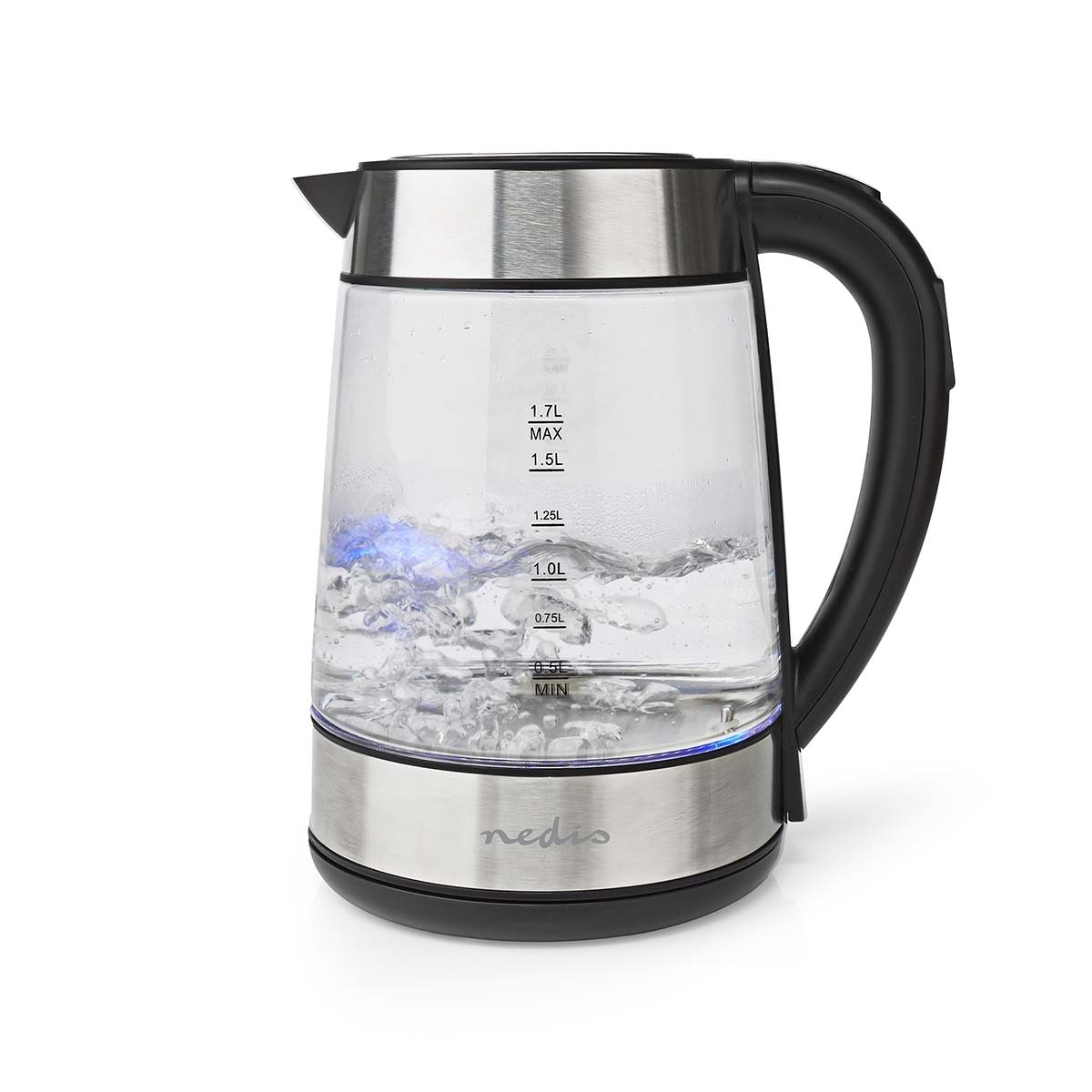 KAWK320EGS.jpg Electric Kettle 1.7 L 360° Rotation Glass - Image 1