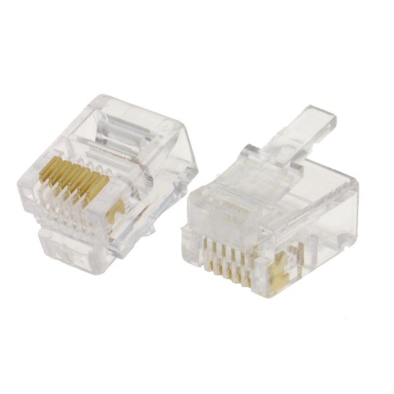LOG-MP0019X10.jpg Plug RJ12 PIN:6 Pin layout:6p6c X10PCS - Image 1