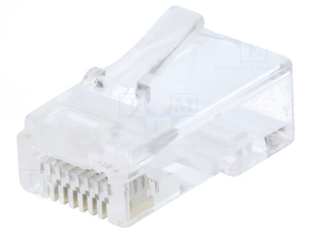 LOG-MP0027X50.jpg RJ45 Cat 6 unshielded Layout: 8p8c x50pcs open front - Image 1