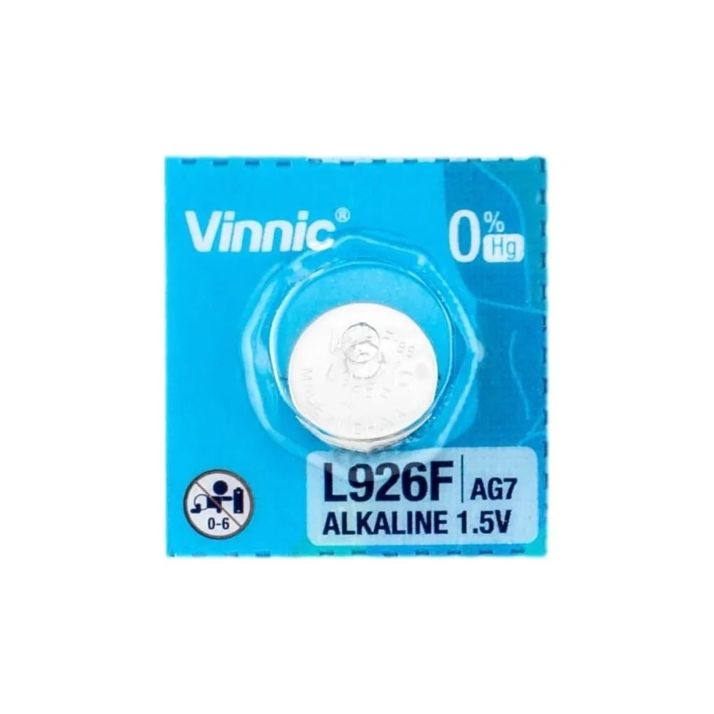 LR926-VIN.jpg AG7/ LR57 / LR927 / 395/ ALKALINE BATTERY VINNIC - Image 1