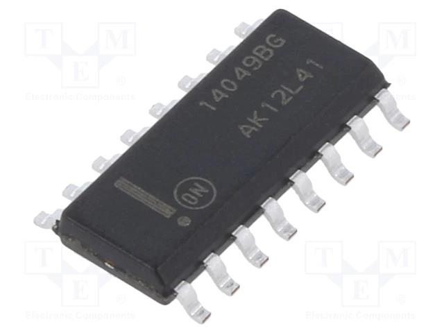 MC14049BDG.jpg MC14049BDG SMD DIGITAL 6 CH 16-18VDC - Image 1