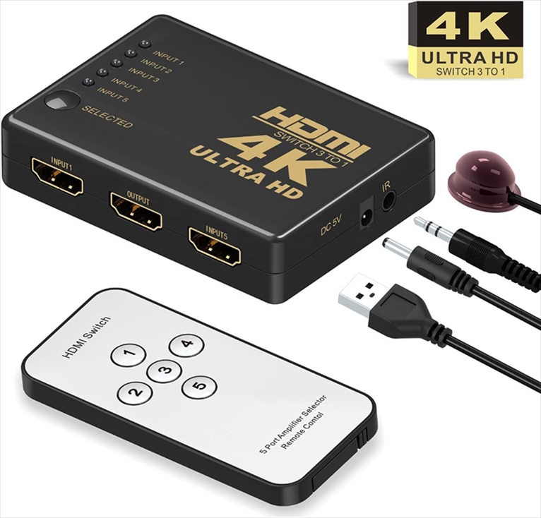 MGLSW02.jpg HDMI SWITCH BOX 5 TO 1 4K ULTRA HD - Image 1