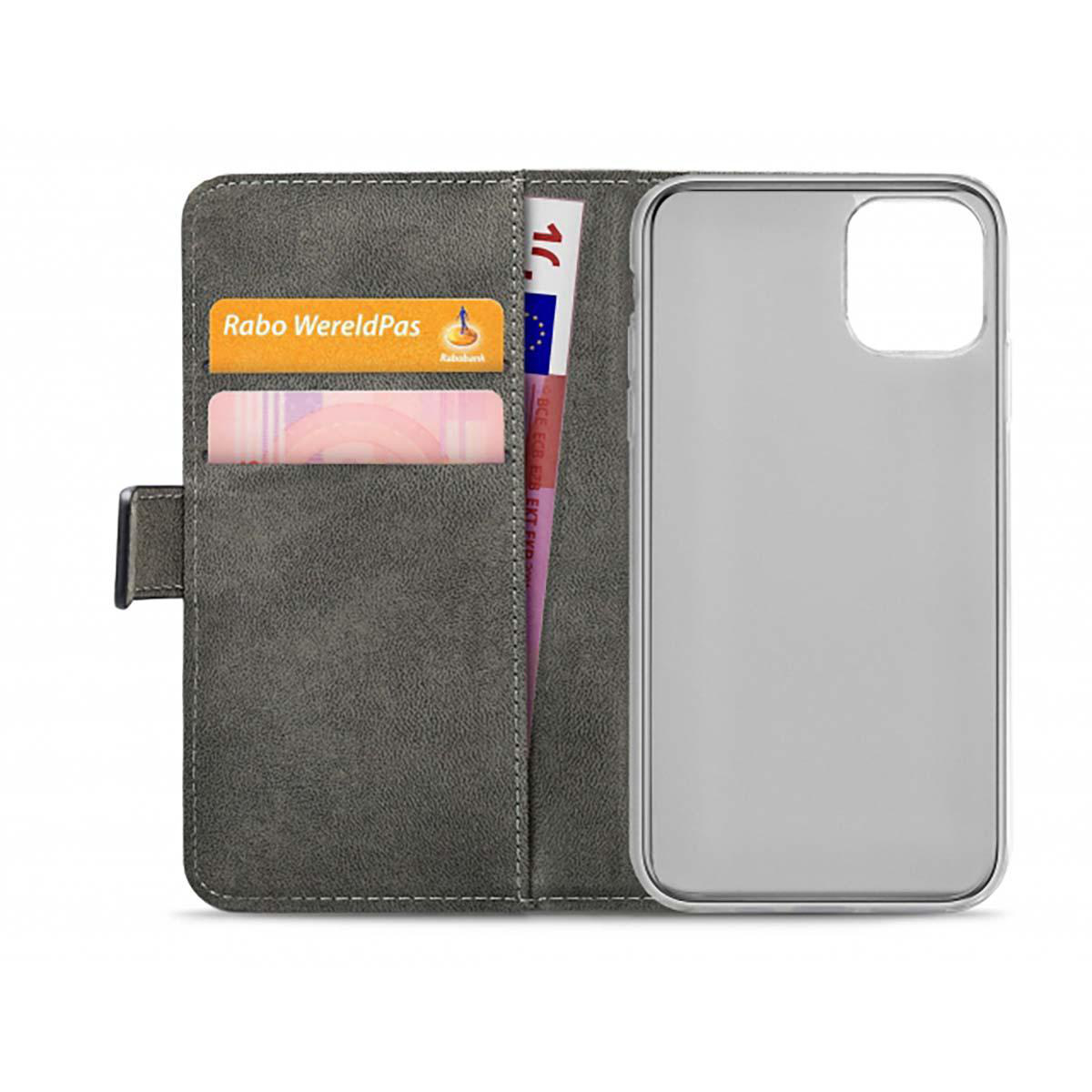MOB-26393.jpg Classic Gelly Wallet Book Case iPhone 12/12 Pro Black - Image 1