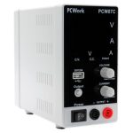 PCWork PCW07C Laboratory DC Power Supply, 0–30V 0–5A, USB 5V 2A