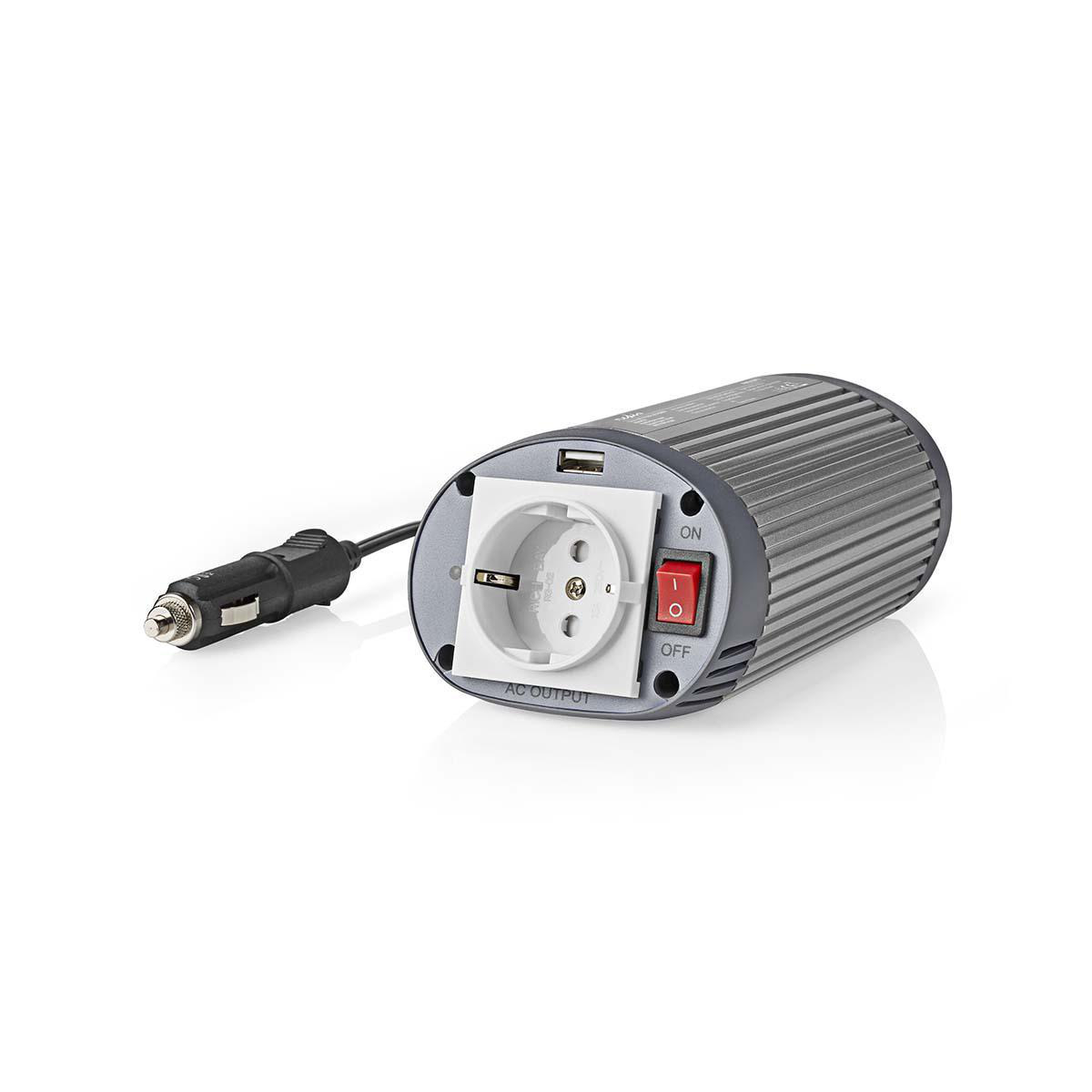 PIMS15012.jpg Power Inverter Modified Sine Wave 12VDC - 230VAC 150W 1x Schuko / 1x USB Output - Image 1