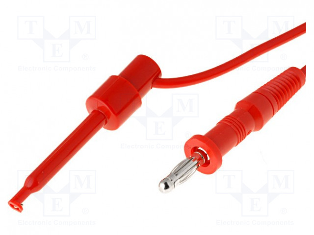 PPOM-36-R.jpg Test lead 60VDC 10A 4mm straight banana plug-hook clip-on - Image 1