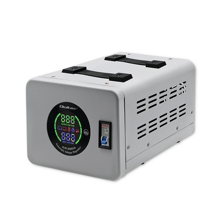 QOLTEC-50726.jpg 5000VA AUTOMATIC VOLTAGE STABILASER 230VAC - Image 1