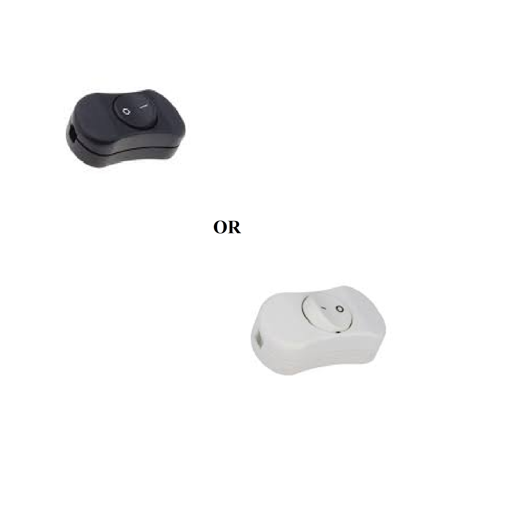 R13-901-WW.jpg ROCKER 2POSITION 3A/250V ON-OFF WHITE OR BLACK - Image 1