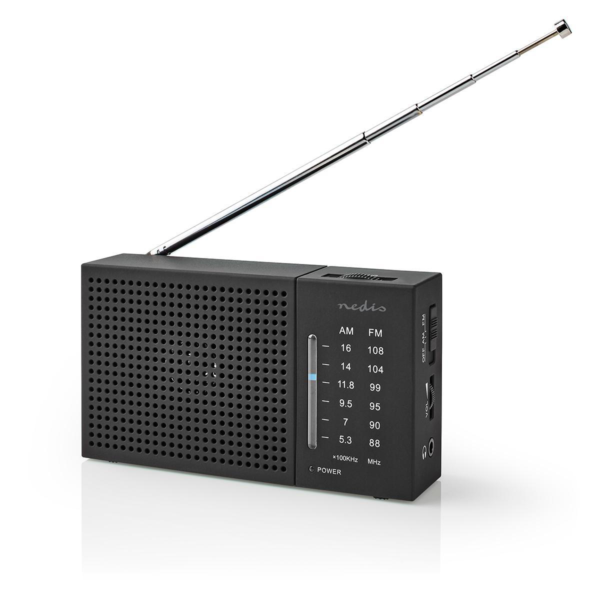 RDFM1200BK.jpg FM / AM Radio 1.5W Pocket-Size Black - Image 1
