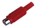RCA FEMALE BLACK/RED X4PCS