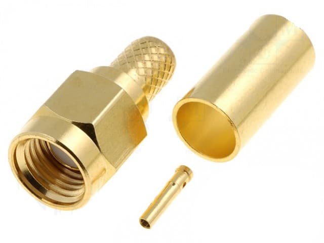 SMA-011RP.jpg SMA reverse female straight RG58 crimped for cable Gold - Image 1