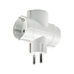 SQ-GB-01-03T Squere Schuko 1-3 Cross Adaptor - Image 2