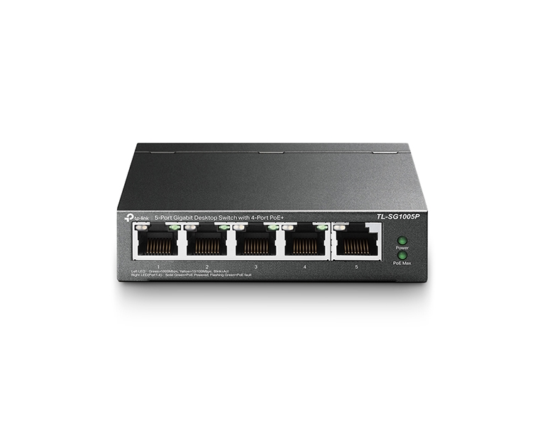 TL-SG100LP.jpg 5-PORT GIGABIT DESKTOP PoE+SWITCH - Image 1