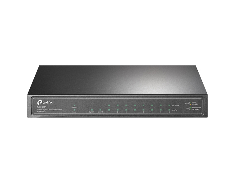 TL-SG1210P.jpg 10-PORT GIGABIT DESKTOP POE+SWITCH 63W - Image 1