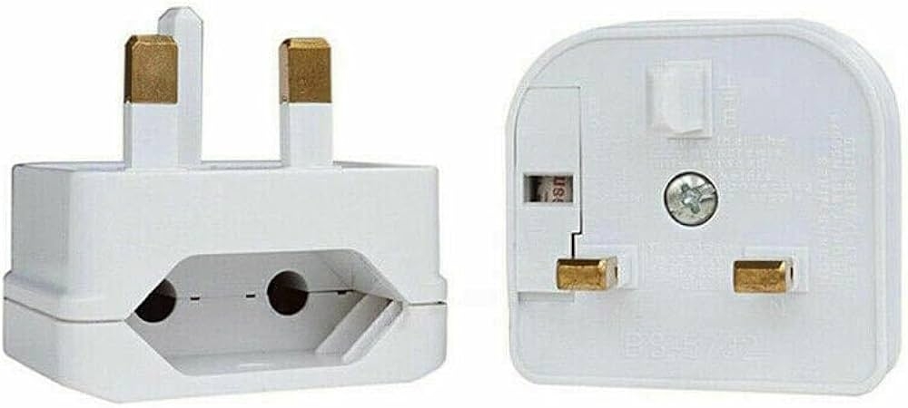 TS-UKA-1A.jpg UK TO EUROPEAN PLUG ADAPTOR - WHITE - Image 1
